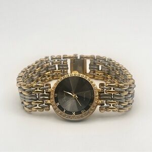 Vintage DEJOY Watch with Faceted Crystal & Pave Bezel New Battery